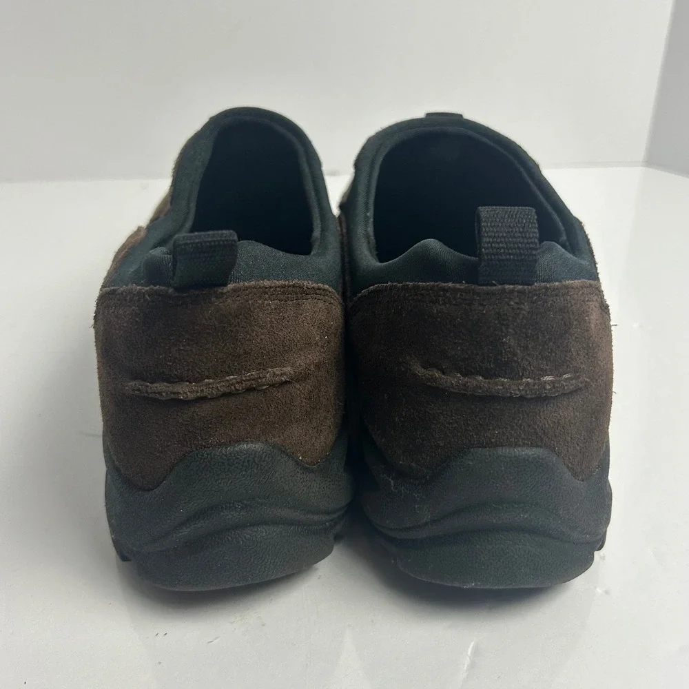 Lands End Mens Brown Suede Slip On Moc Toe Loafers Shoes 459069 Size 12D - Picture 7 of 9